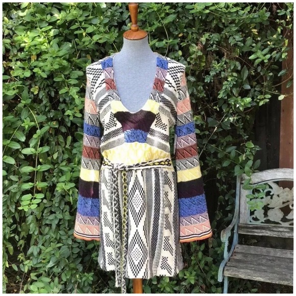 Free People Patchwork Sweater Dress #30 - Picture 2 of 6